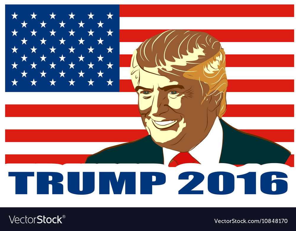 Republican presidential candidate donald trump Vector Image