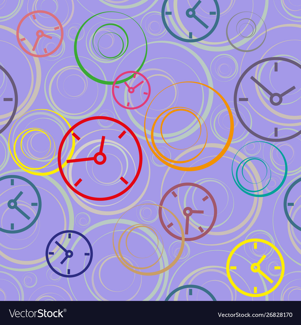Seamless pattern composed images hours