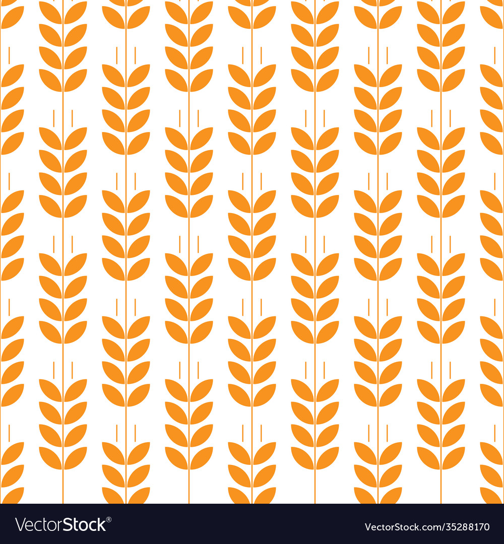 Seamless pattern with images wheat ears
