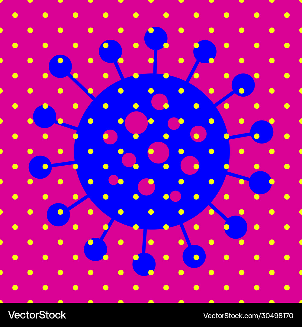 Seamless pattern with molecule coronavirus Vector Image