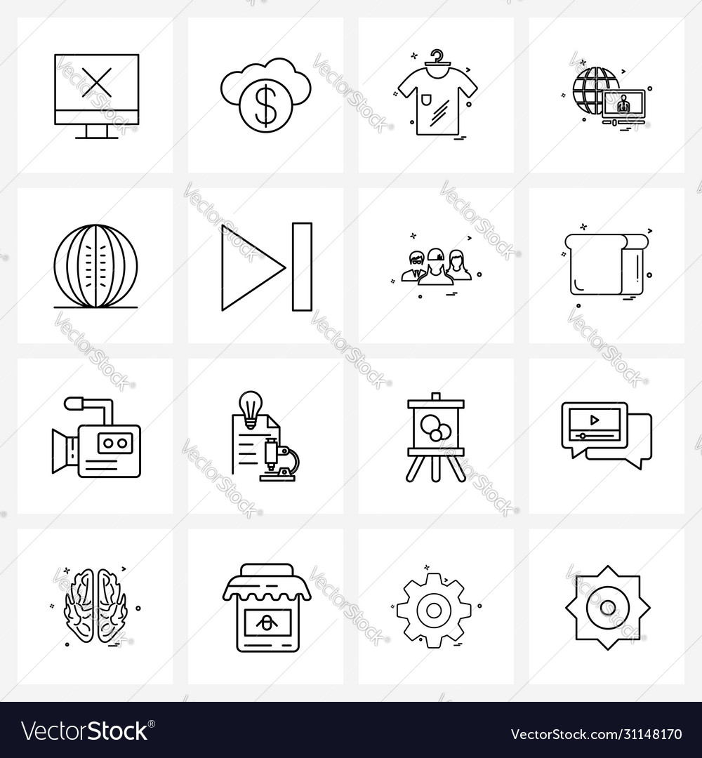 Set 16 ui icons and symbols for food world map