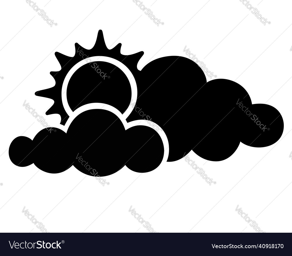 Sun with clouds slightly cloudy