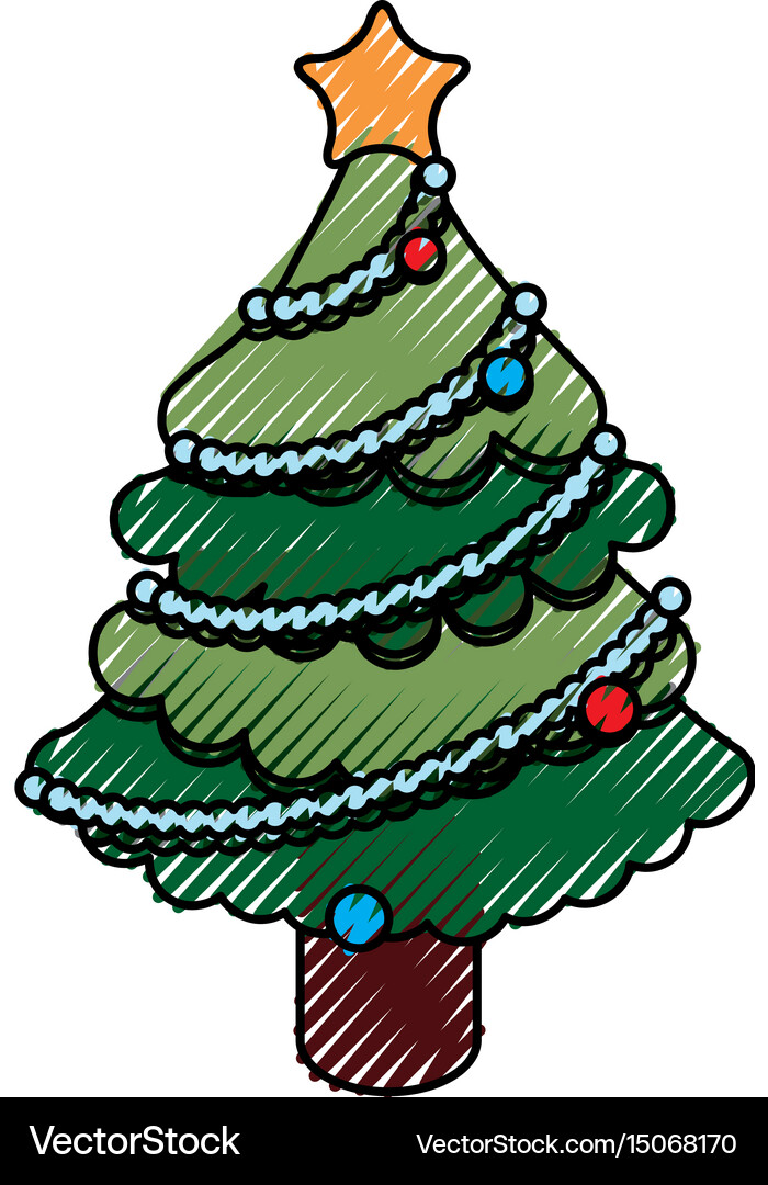 Tree pine christmas Royalty Free Vector Image - VectorStock