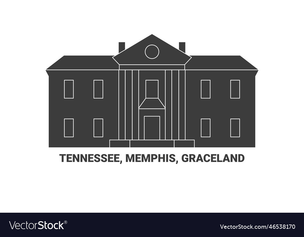 United states tennessee memphis graceland Vector Image