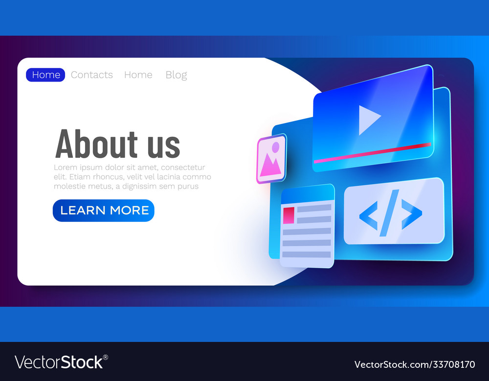 Website ui element banner Entwicklung vector image Website ui element banner Entwicklung