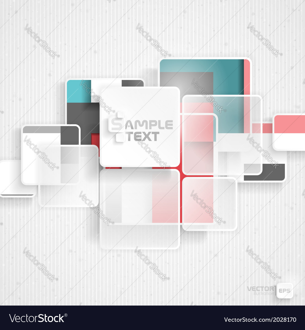 White square element on stripes background