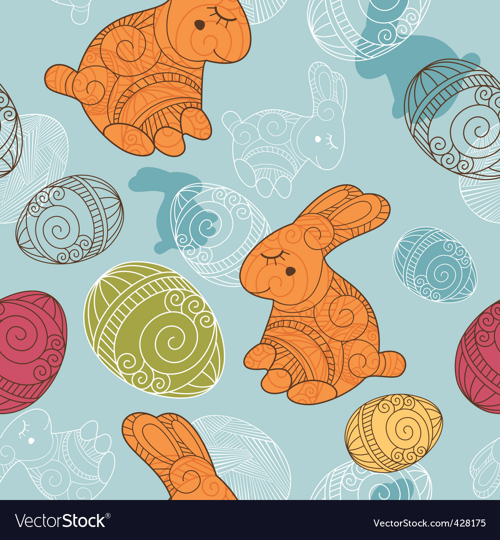 Background with rabbit and eggs