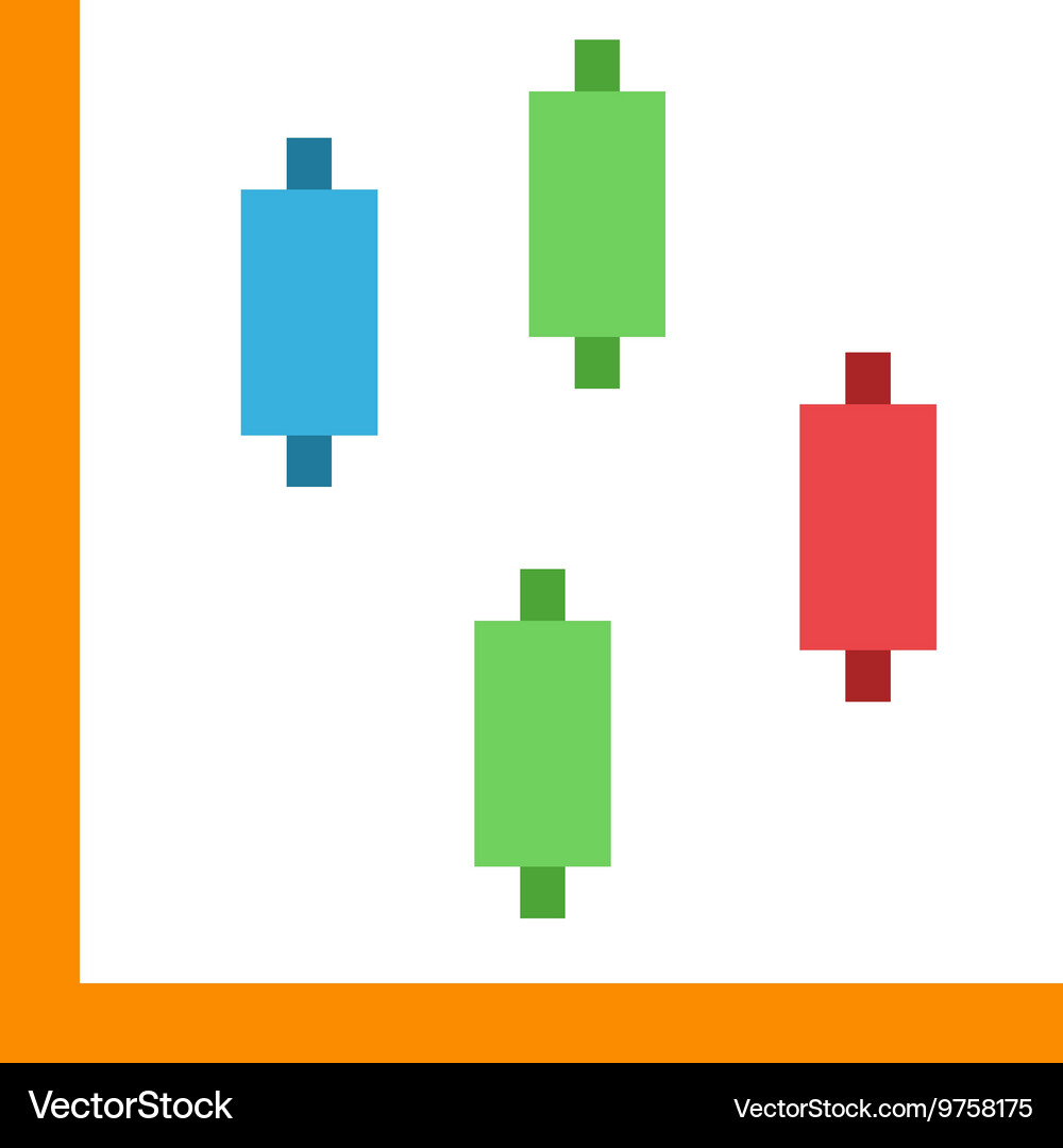 Candlestick chart Royalty Free Vector Image - VectorStock