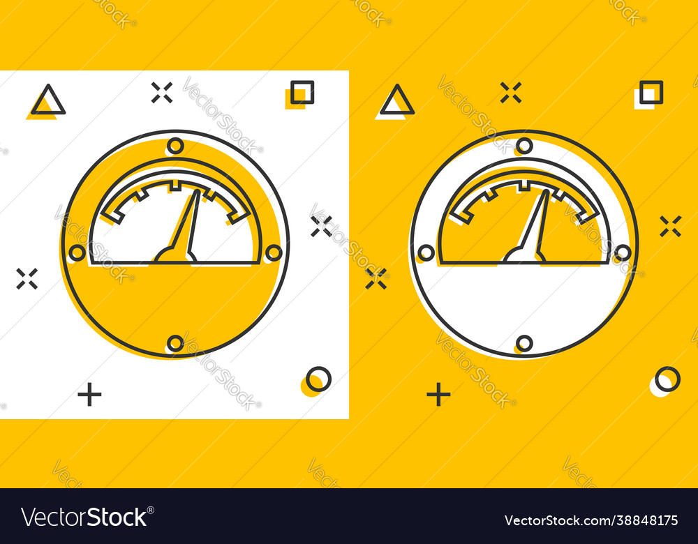 Cartoon electric meter icon in comic style power Vector Image