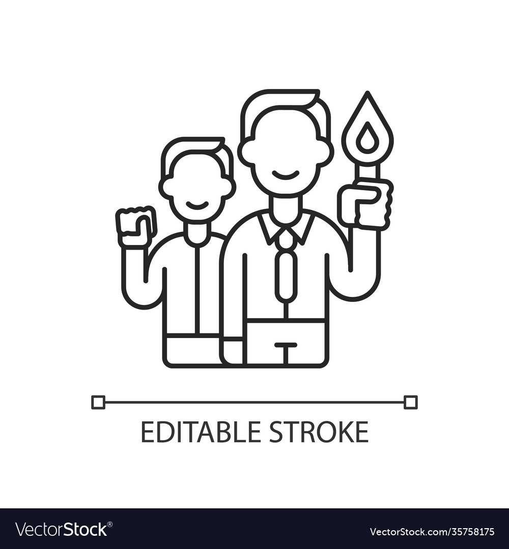 Commitment linear icon vector image Commitment linear icon