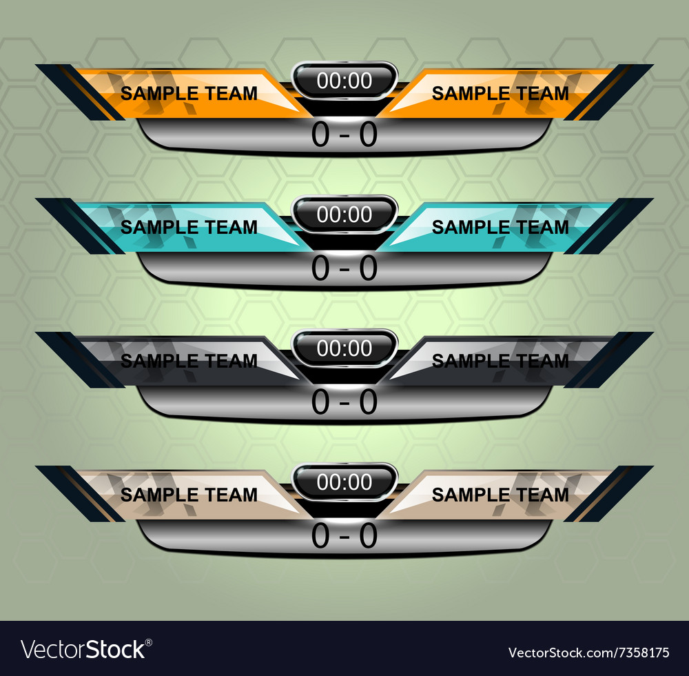 Football and Soccer Scoreboard Royalty Free Vector Image