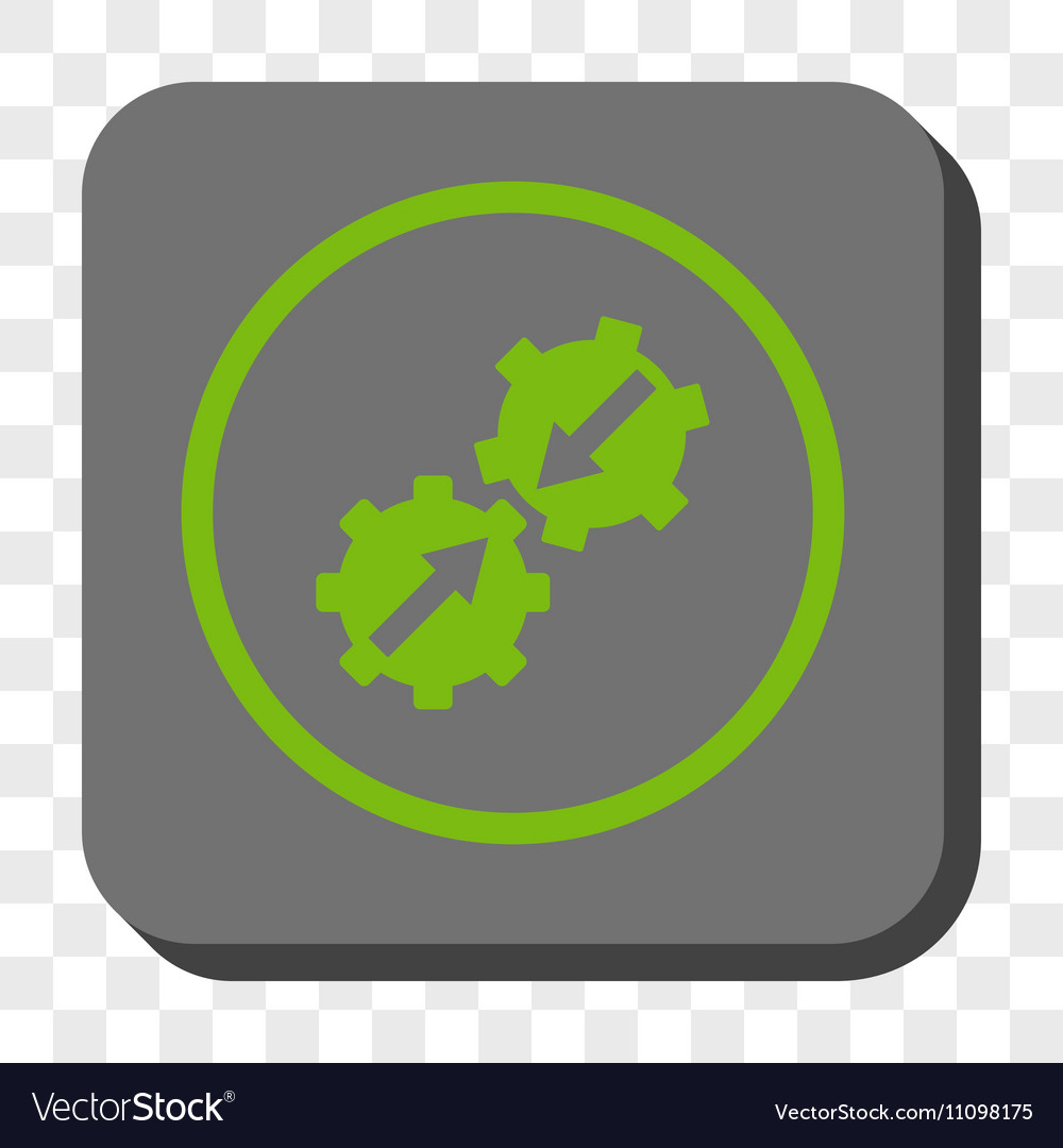 Gear integration rounded square button