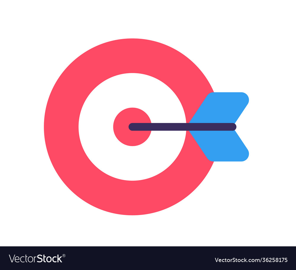 Goal objective target single isolated icon