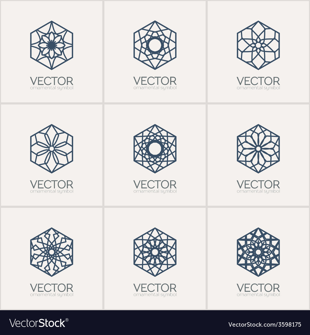 Ornamental symbols Royalty Free Vector Image - VectorStock