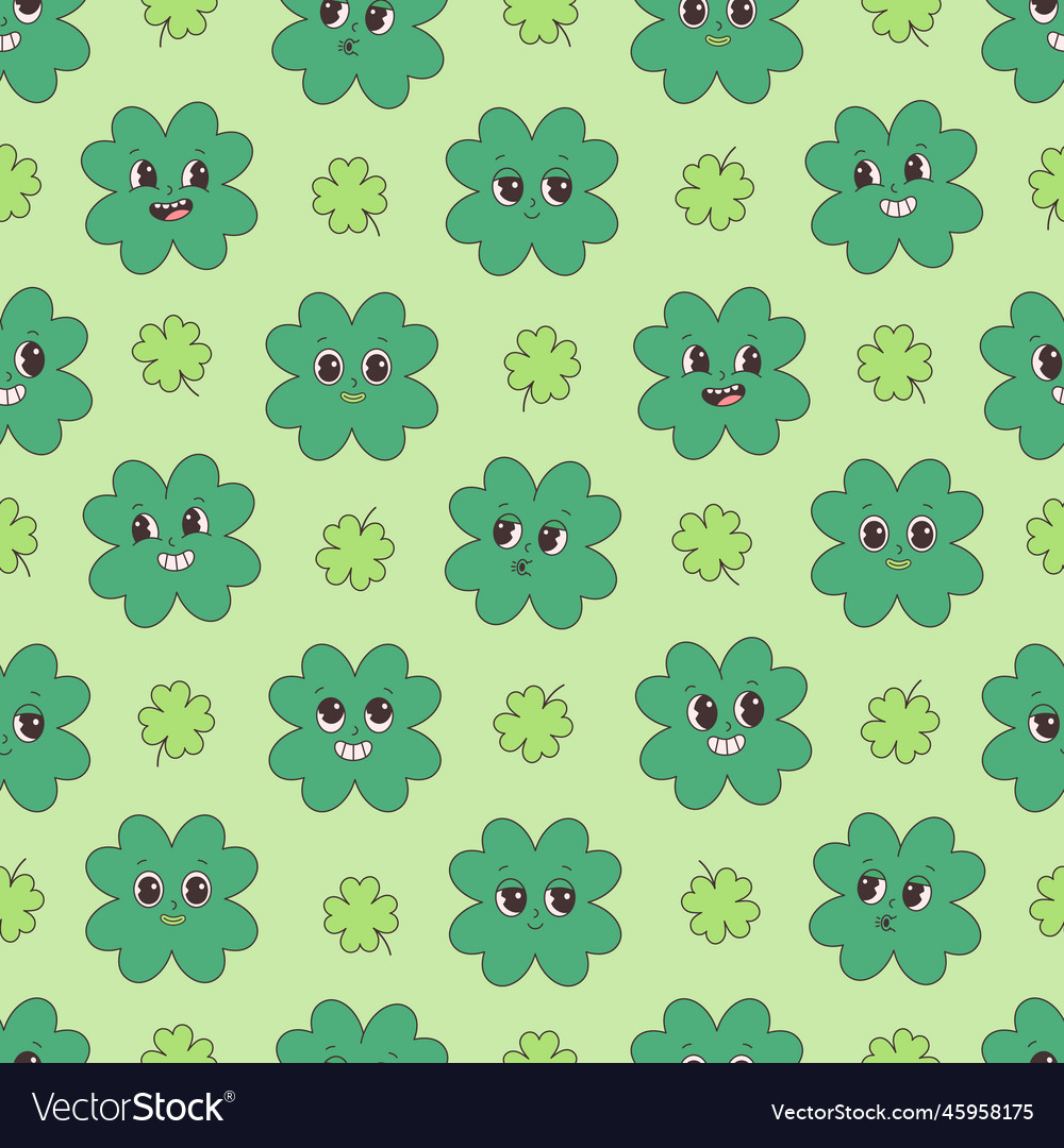 Retro Shamrock Pattern - 70s Style