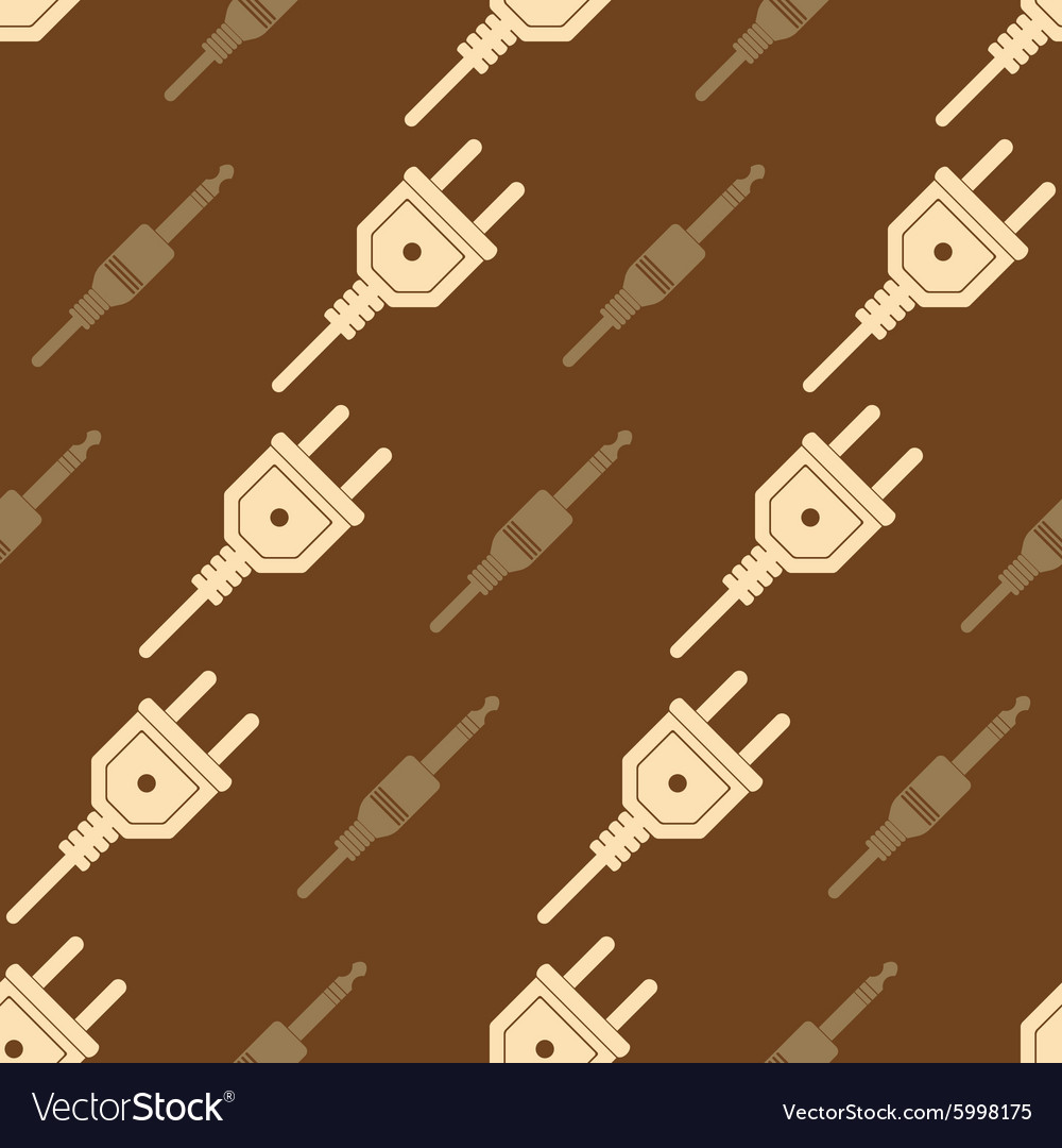 Seamless background with different power cord plug