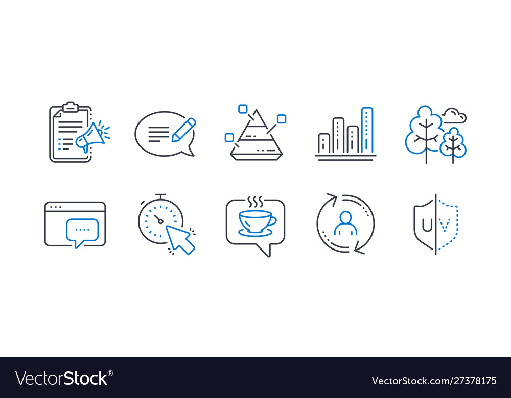 Set business icons such as graph chart timer vector image Set business icons such as graph chart timer