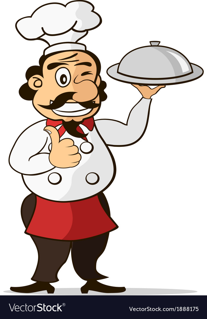 Smiling Chef with Tray