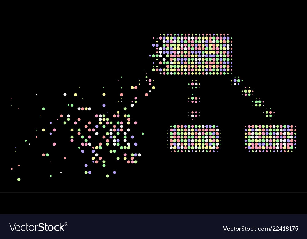 Soft disintegrating pixelated halftone dotted vector image Soft disintegrating pixelated halftone dotted