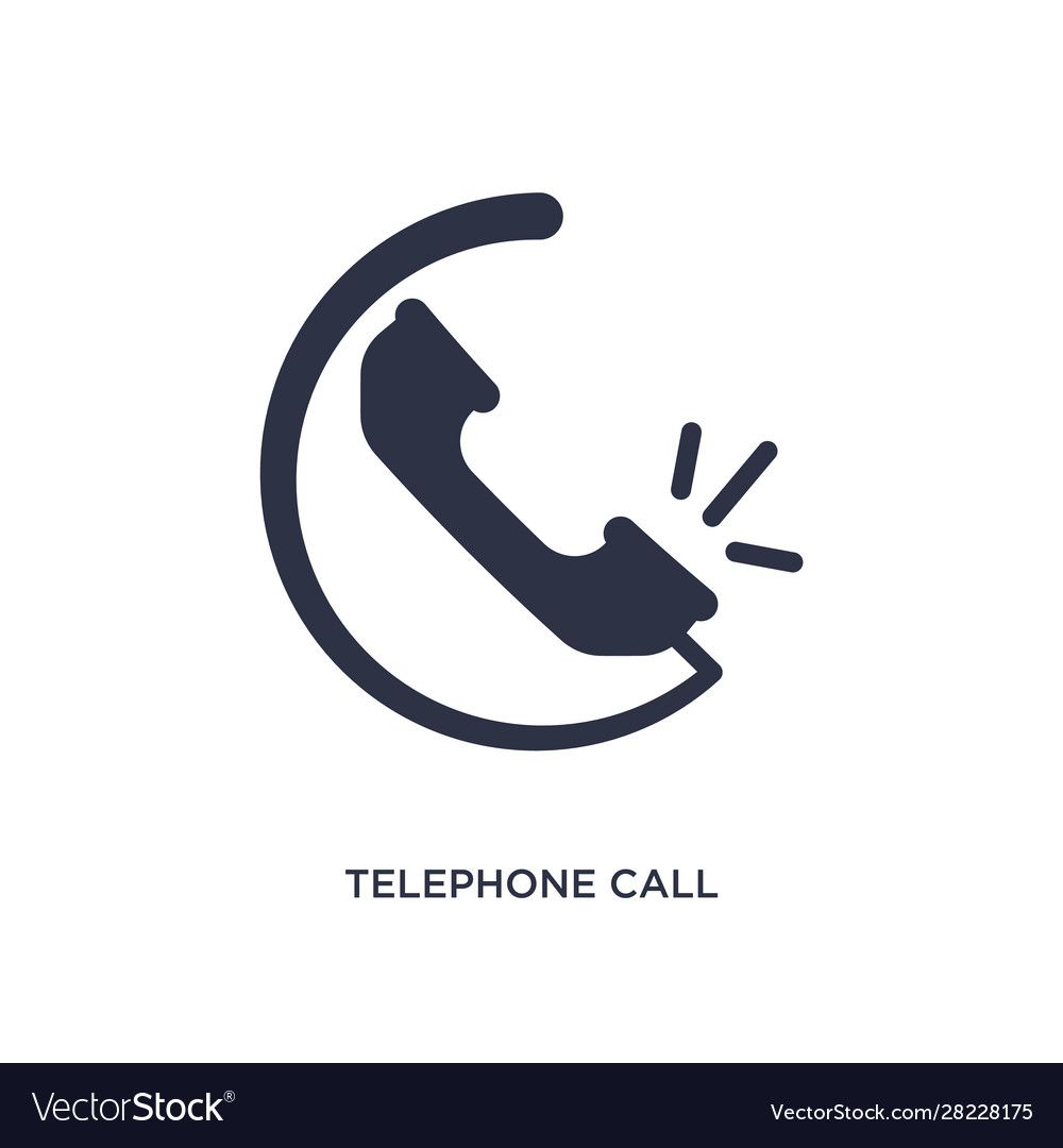 Telephone call icon on white background simple Vector Image