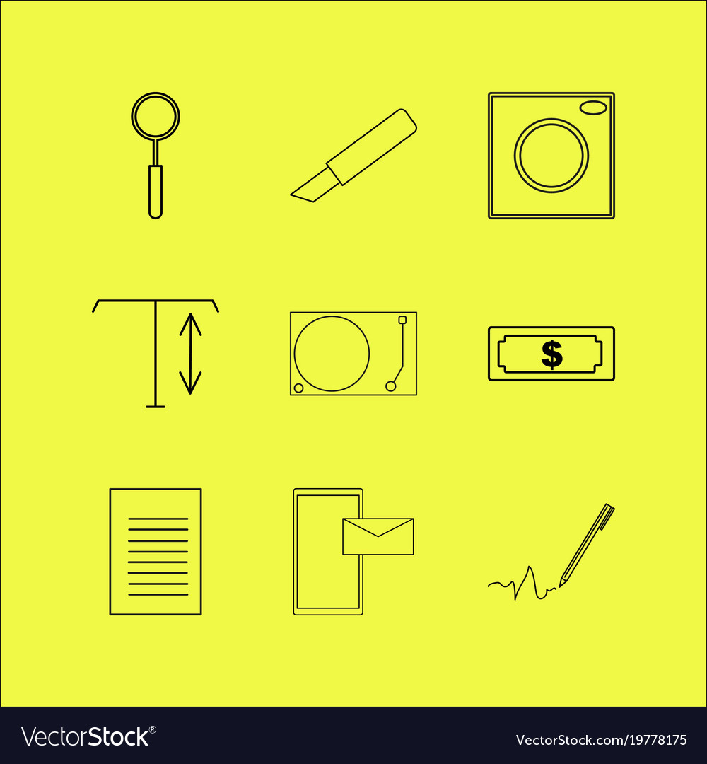 Web linear icon set simple outline icons