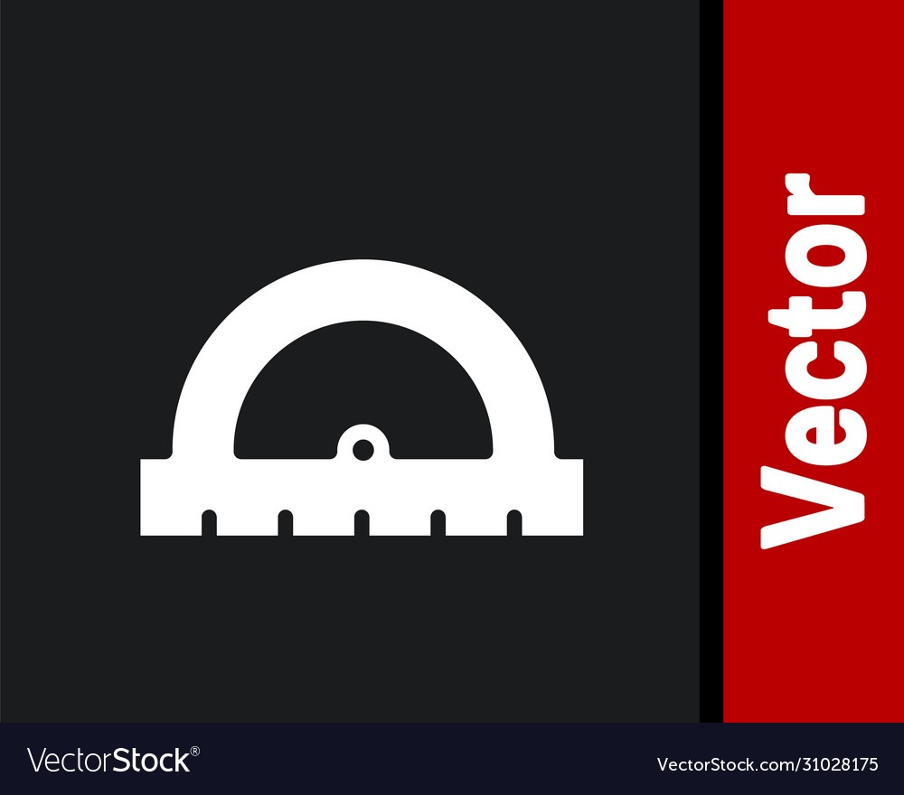 White protractor grid for measuring degrees icon vector image White protractor grid for measuring degrees icon