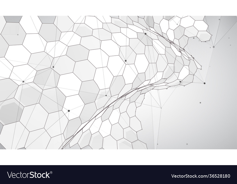 Abstract background with hexagons 3d design