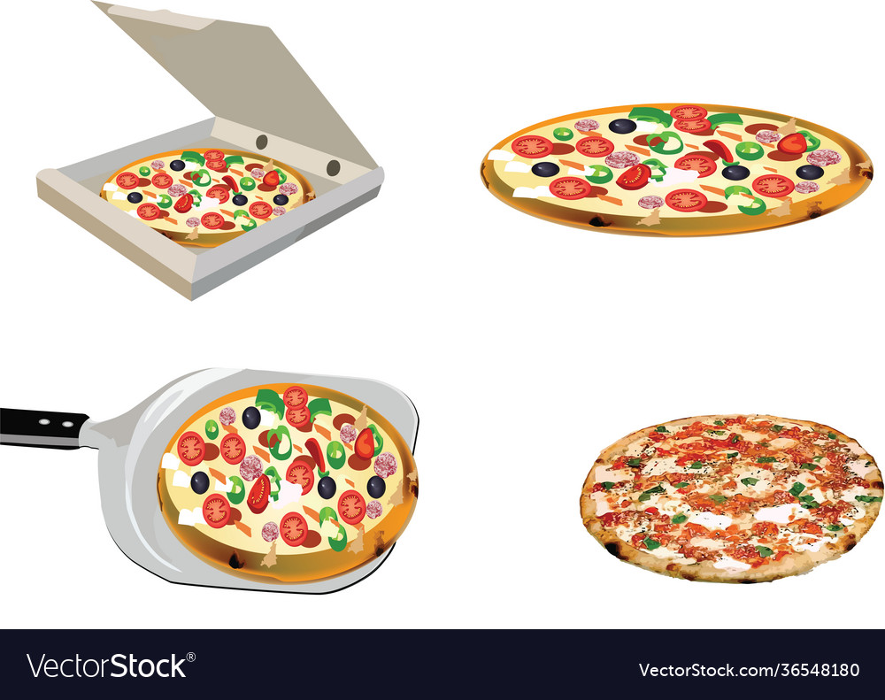 Assorted pizzas container