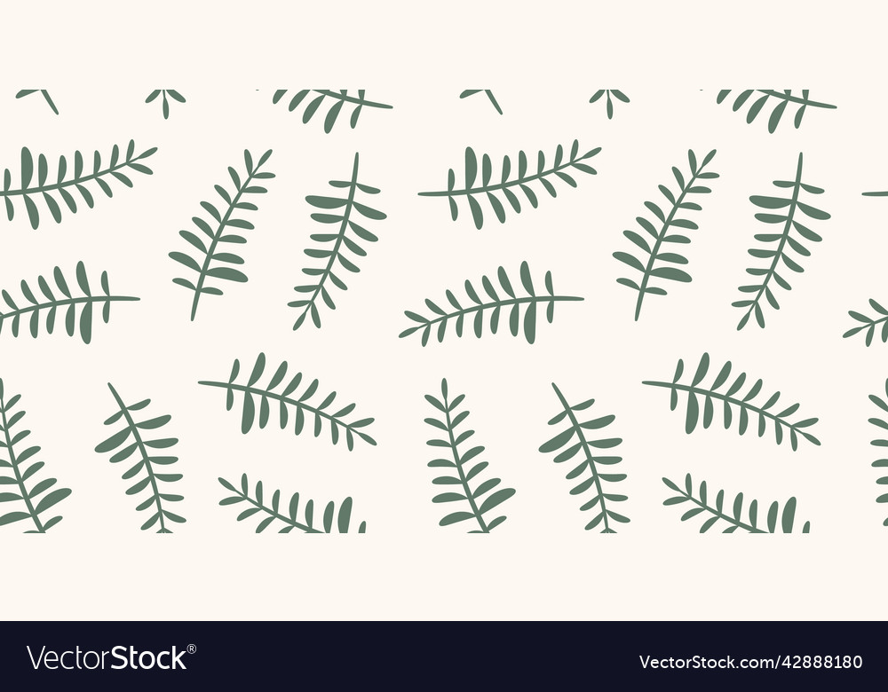 Background with fern leaves seamless pattern vector image Background with fern leaves seamless pattern
