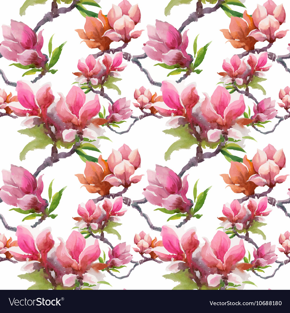 Beautiful watercolor summer garden blooming