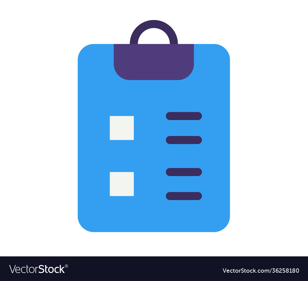 Clipboard checklist task single isolated icon