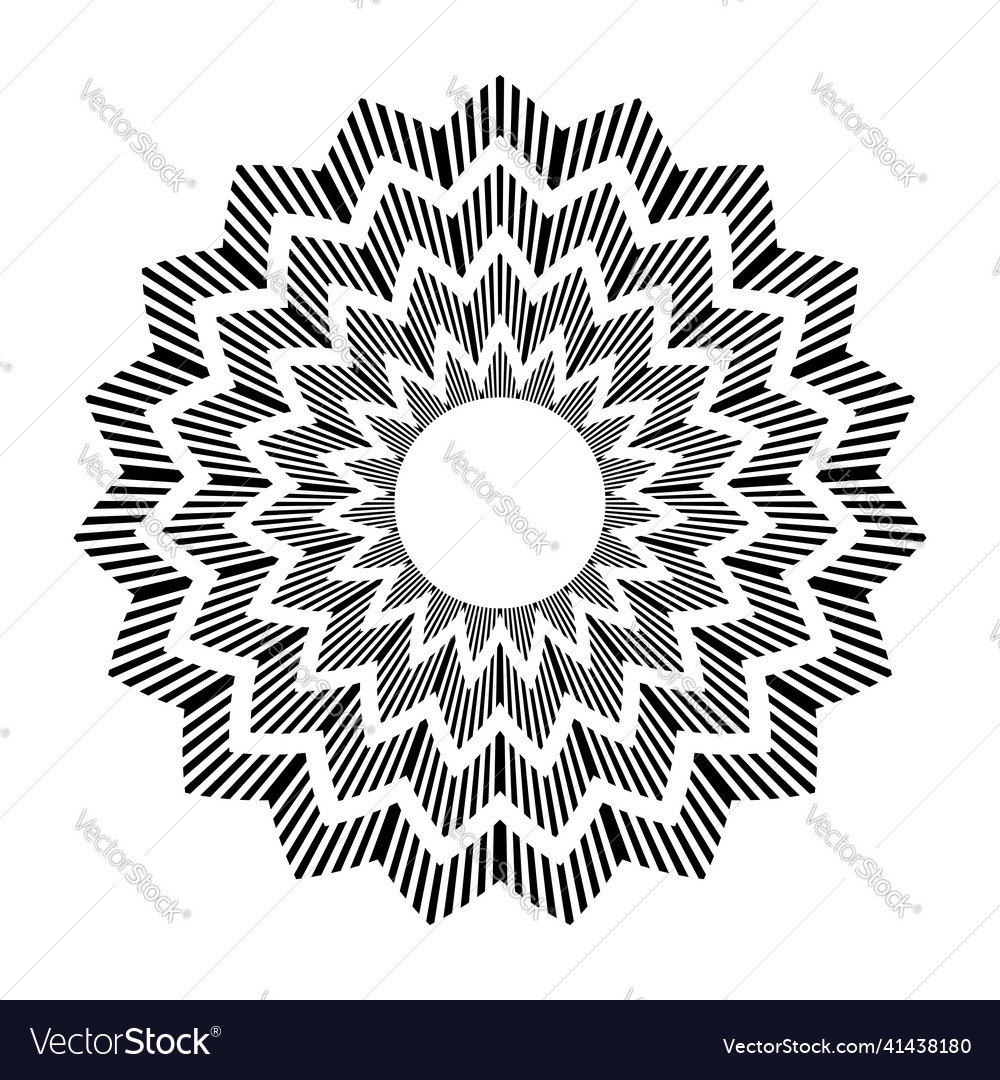 Geometric Zigzag Circle Pattern