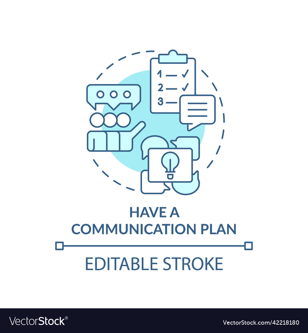 Have communication plan turquoise concept icon vector image Have communication plan turquoise concept icon