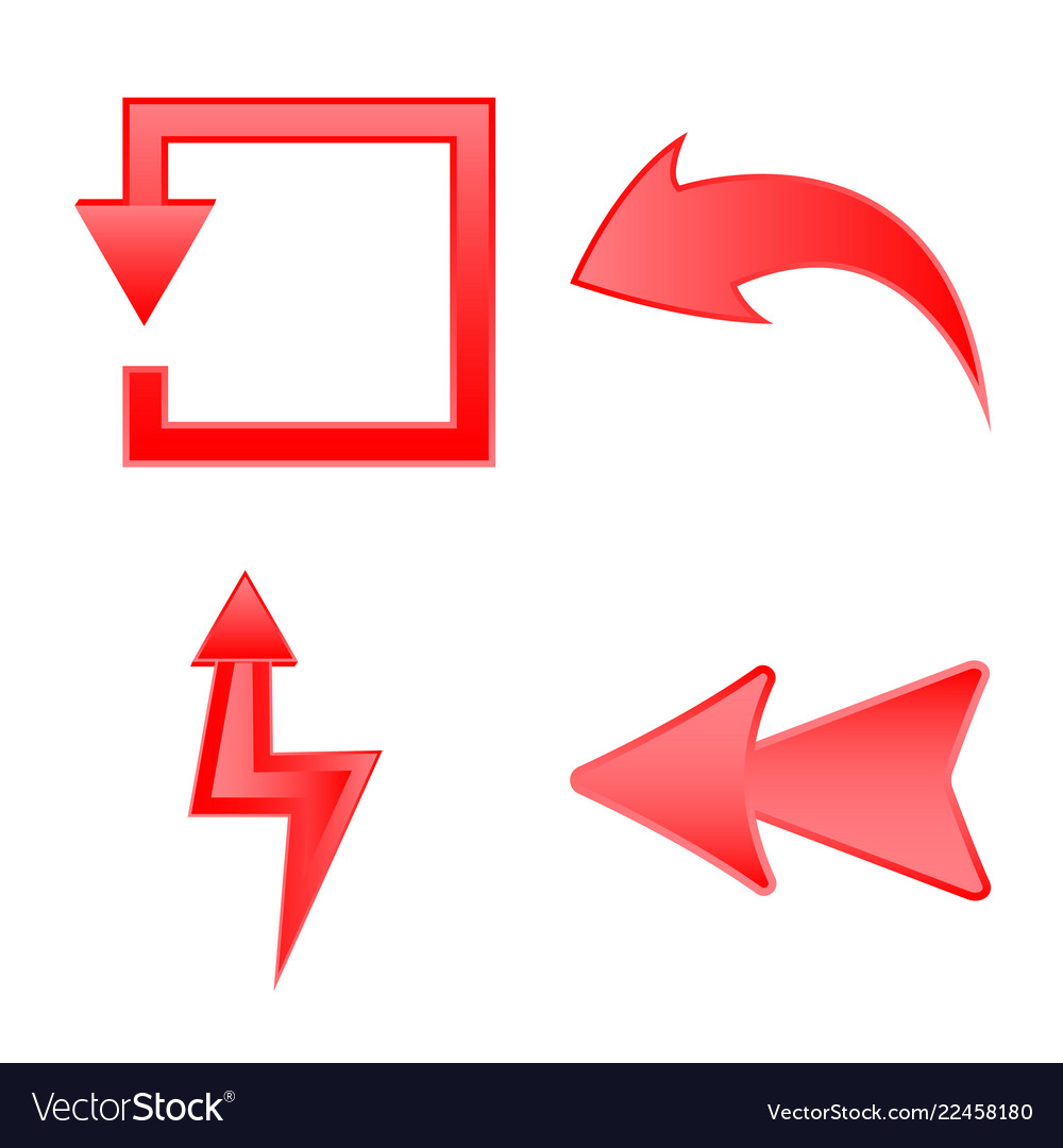 Isolated Element & Arrow Icon Set