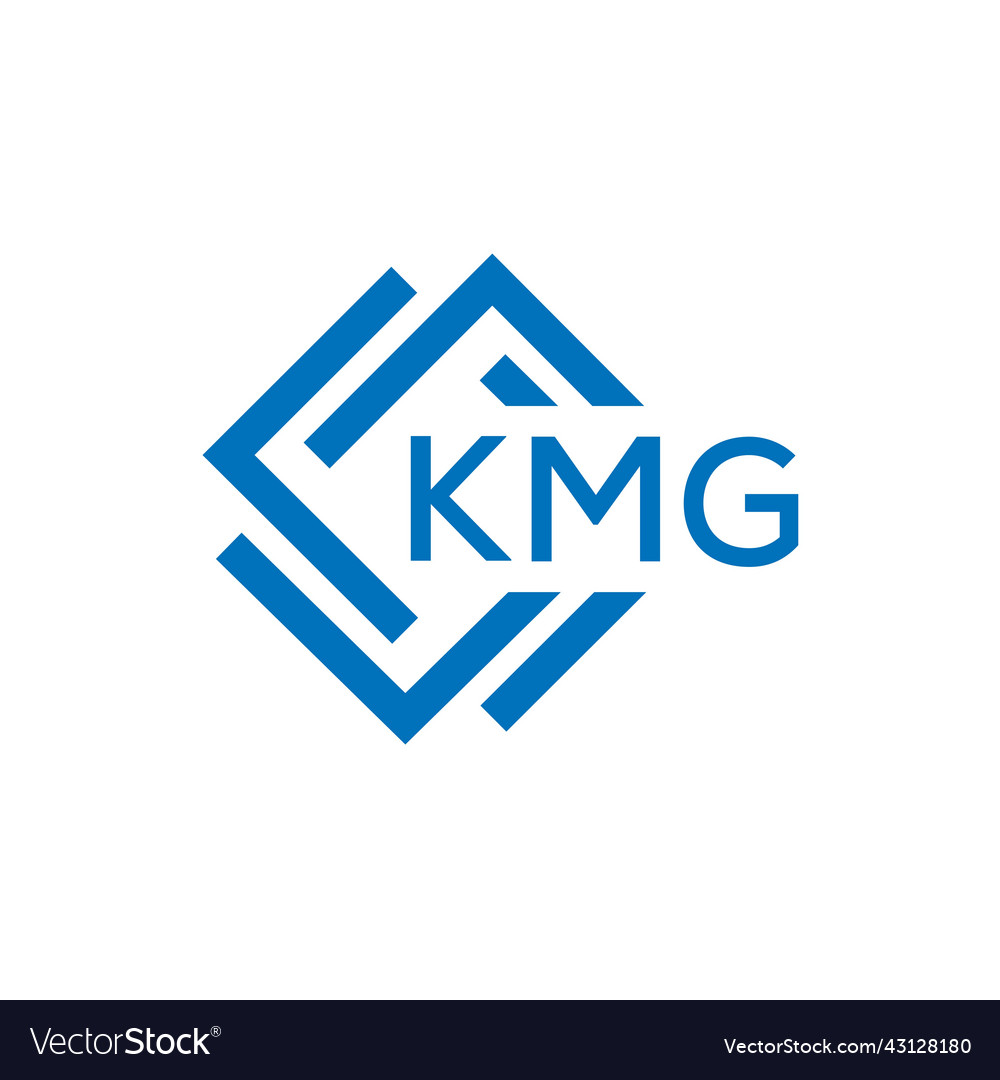 Kmg letter logo design on white background Vector Image