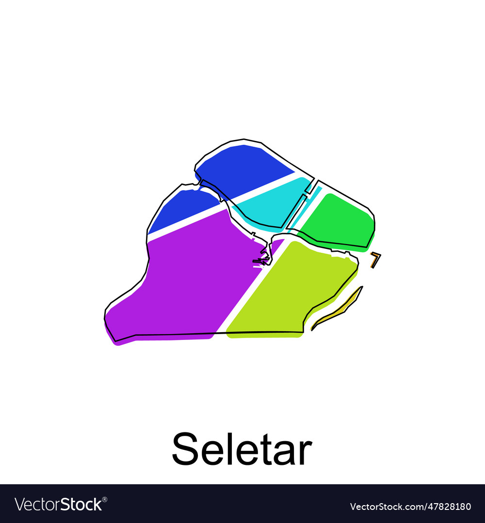 Map of seletar colorful template