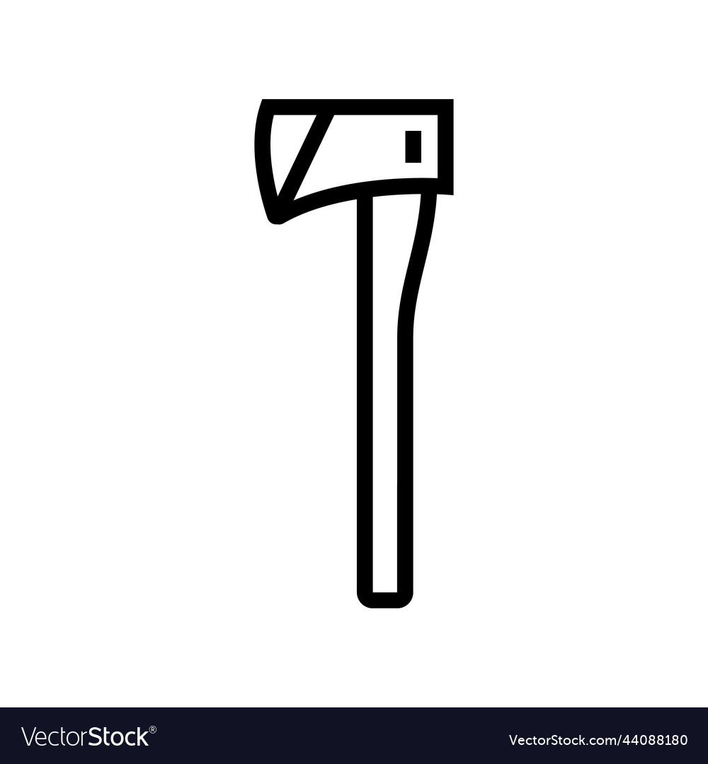 Miner axe hatchet line icon