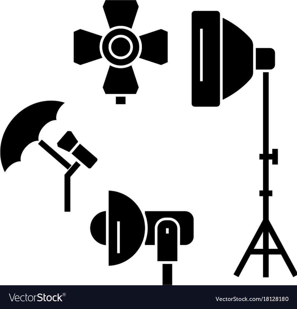 Photo light studio icon sig