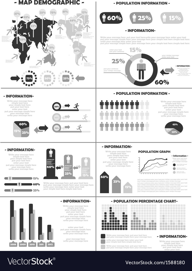 Population Data Chart - Grey Scale