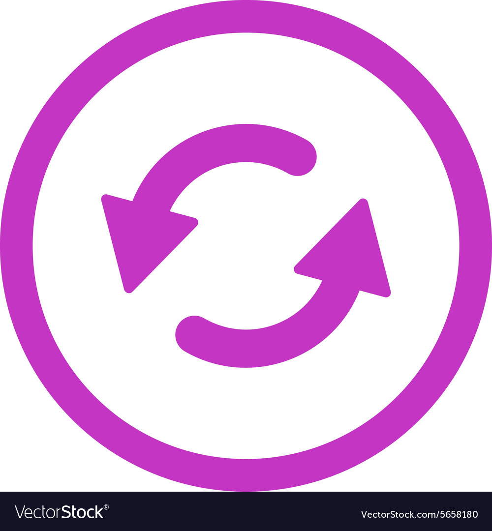 Refresh ccw flat violet color rounded icon