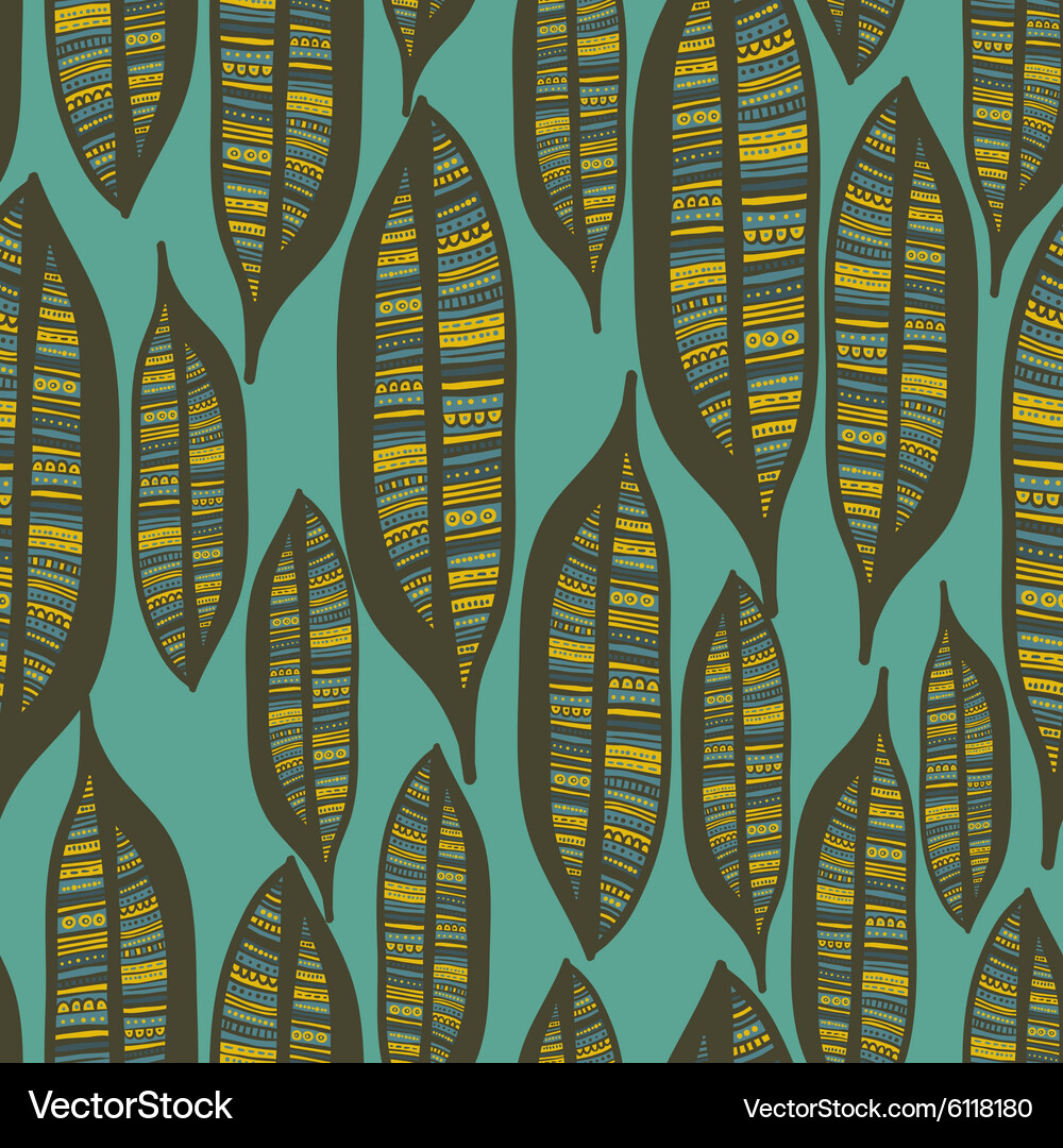Seamless pattern with feather Royalty Free Vector Image