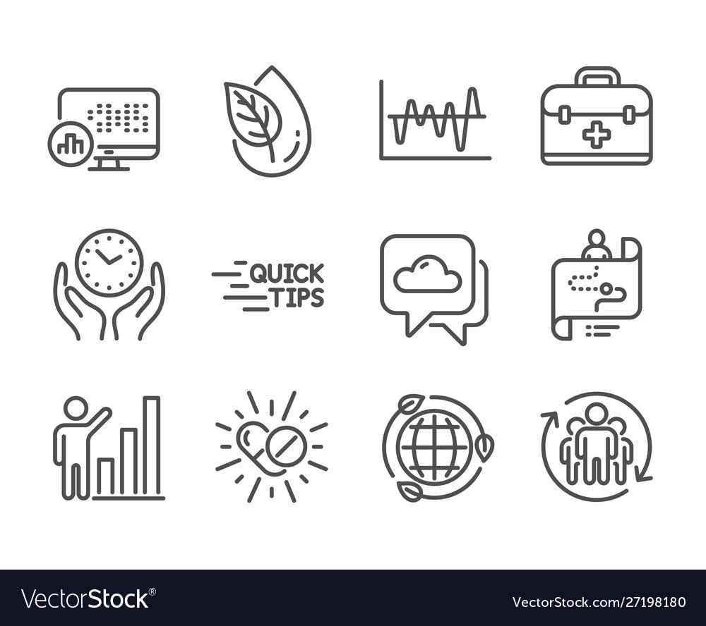 Set science icons such as teamwork graph