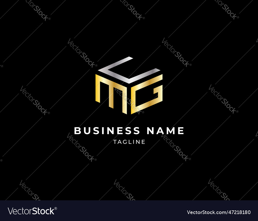 Simple clean three dimensional mcg logo design Vector Image