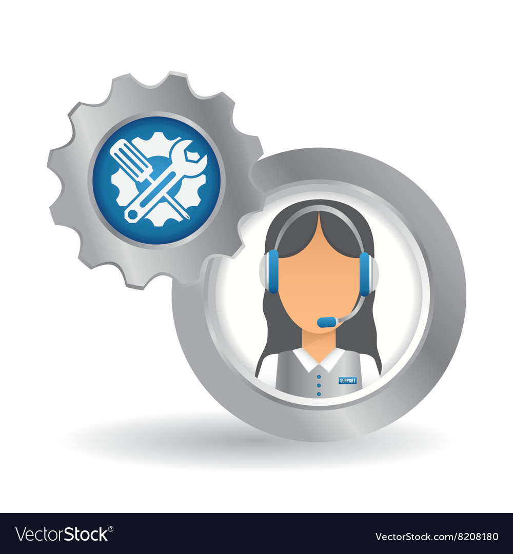 Technical service and call center icon design