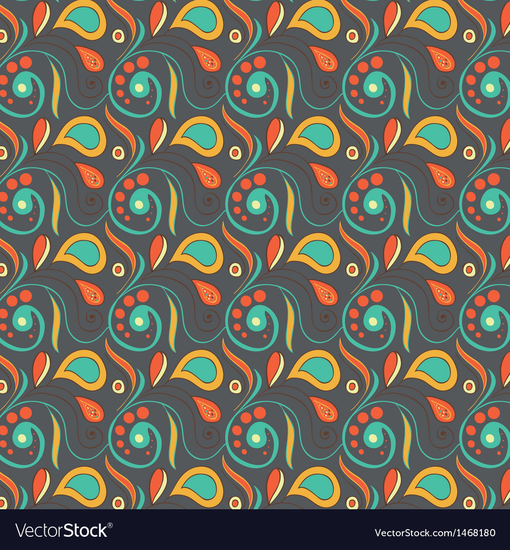 Vintage swirl seamless pattern