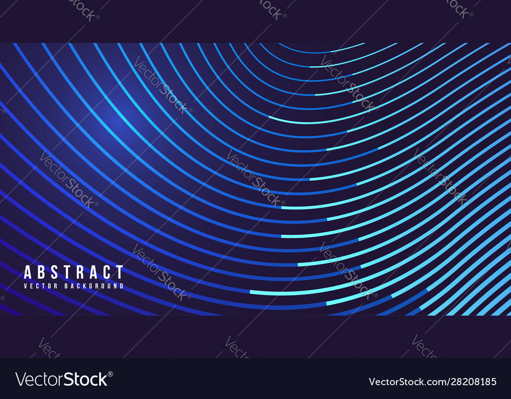 Abstract curve lines gradient blue background