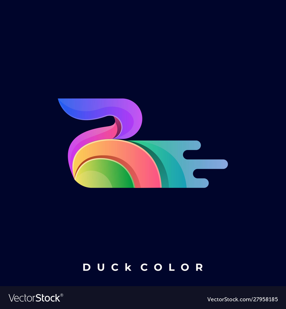 Duck colorful design template