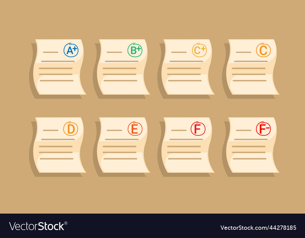 Exam paper student test result collection set