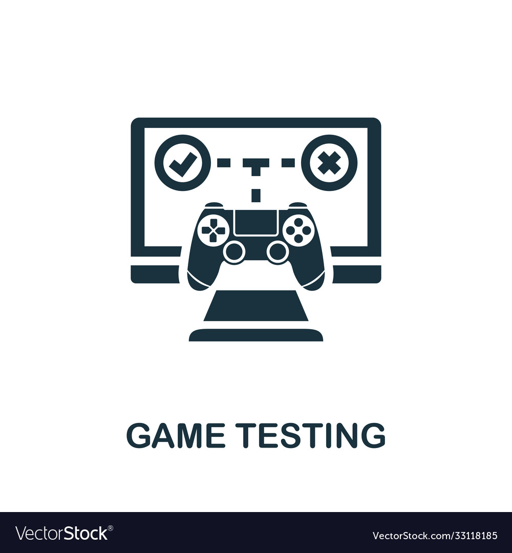 Game testing icon simple element from