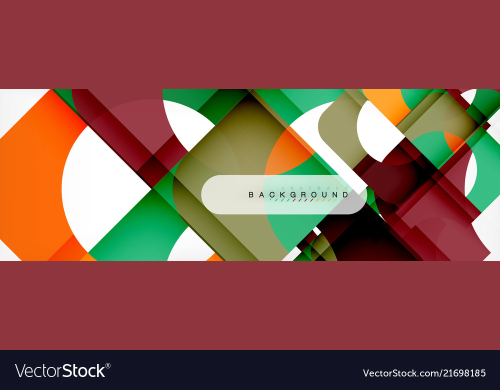 Geometrische Quadrate abstrakte Banner